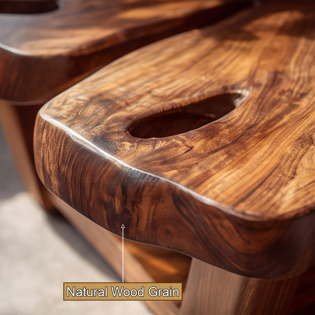 Monstera Live Edge Solid Wood Coffee Table