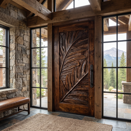 Monterra Handcrafted Solid Wood Single Door Dark Walnut - Timberustic Door