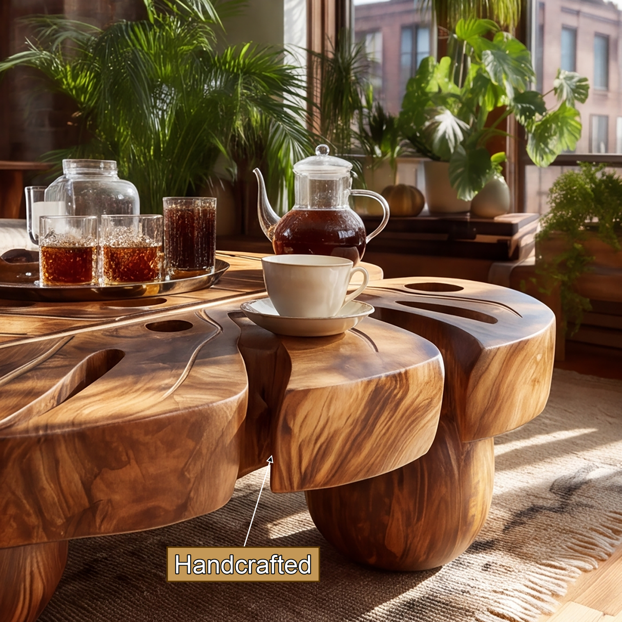 Monthera Live Edge Solid Wood Coffee Table