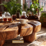 Monthera Live Edge Solid Wood Coffee Table