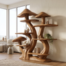 Morvella Sculpted Solid Wood Mushroom Bookshelf