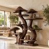 Morvella Sculpted Solid Wood Mushroom Bookshelf