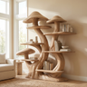 Morvella Sculpted Solid Wood Mushroom Bookshelf
