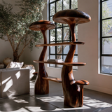 Mycelith Sculpted Solid Wood Mushroom Bookshelf