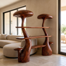 Mycelith Sculpted Solid Wood Mushroom Bookshelf