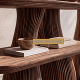 Mycelora Sculpted Solid Wood Mushroom Bookshelf