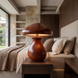 Mycelora Sculpted Solid Wood Table Lamp SPA354363 Mahogany - Timberustic Table Lamp