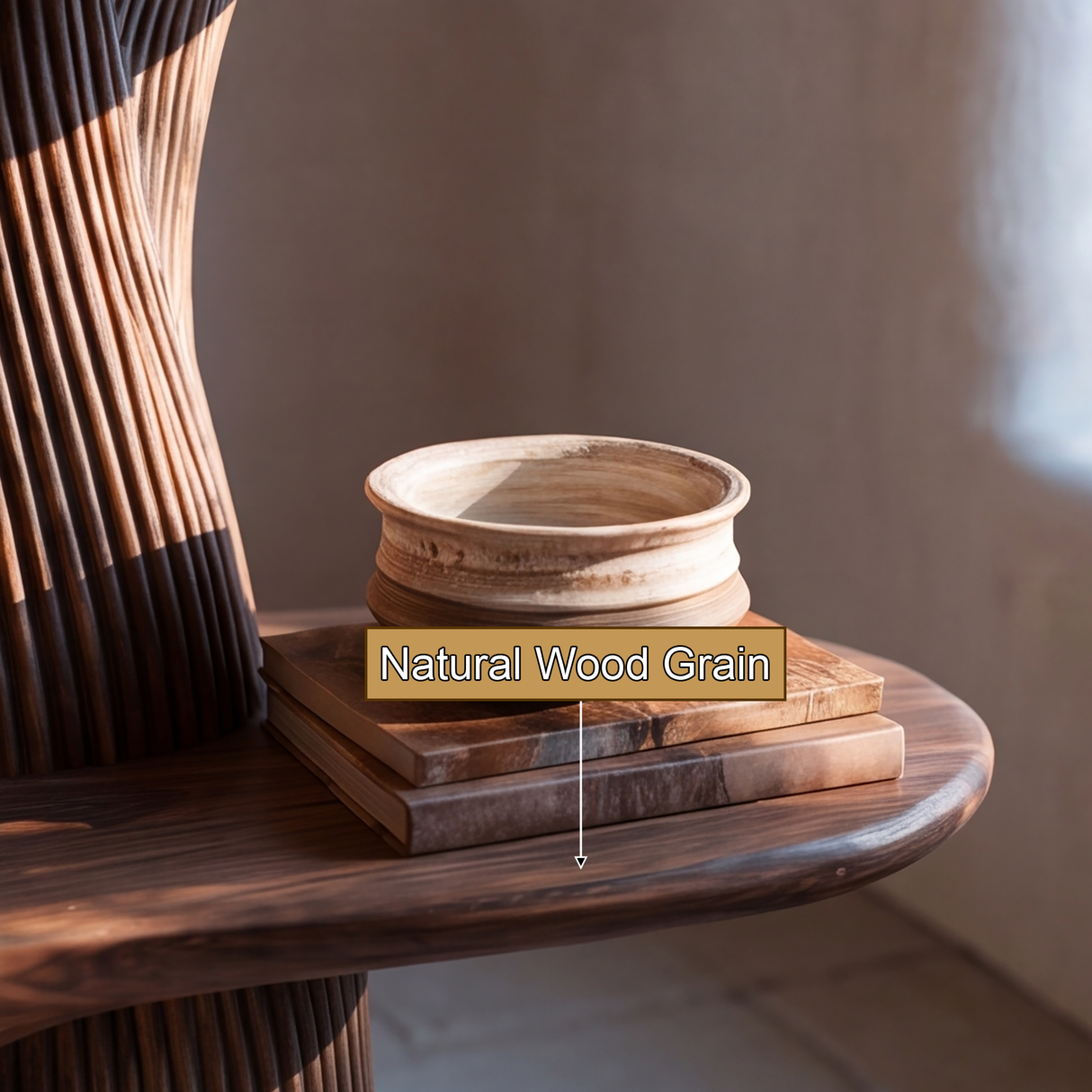 Mycelune Sculpted Solid Wood Mushroom Bookshelf