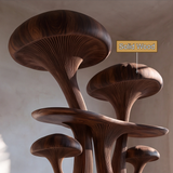 Mycelune Sculpted Solid Wood Mushroom Bookshelf