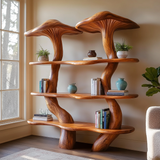 Myravon Sculpted Solid Wood Mushroom Bookshelf