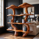 Myravon Sculpted Solid Wood Mushroom Bookshelf