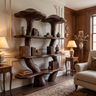 Myravon Sculpted Solid Wood Mushroom Bookshelf