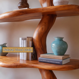 Myravon Sculpted Solid Wood Mushroom Bookshelf