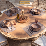 Natureroot Branchbase Solid Wood Round Dining Table - Timberustic Dining Table
