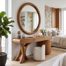 Noctara Handcrafted Solid Wood Cosmetic Table