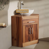 Nora Organic Modern Solid Wood Corner Bathroom Vanity - Timberustic Corner Bathroom Vanity