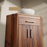 Nora Organic Modern Solid Wood Corner Bathroom Vanity - Timberustic Corner Bathroom Vanity