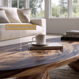 Norvayne Sculpted Solid Wood Coffee Table - TimbeRustic Coffee Table