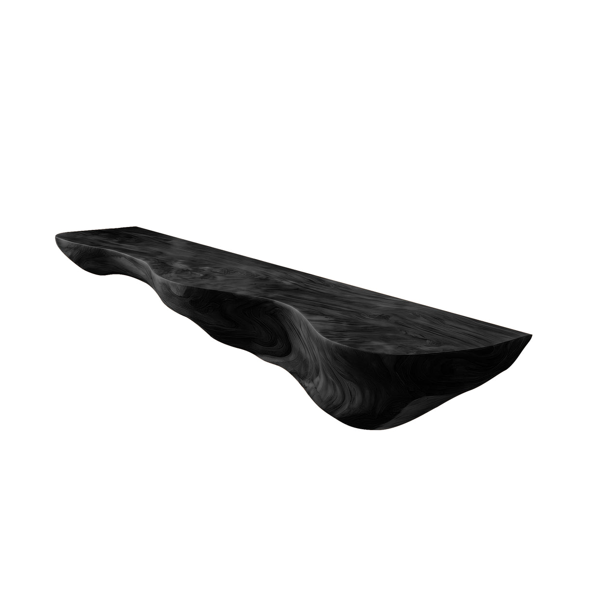 Norvelle Live Edge Solid Wood Floating Shelf