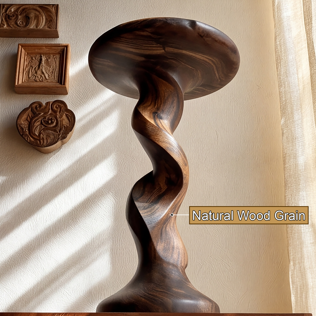 Norvyn Solid Wood Pedestal Stand