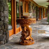 Noryth Handcrafted Solid Wood Pedestal Stand - Timberustic Pedestal Stand