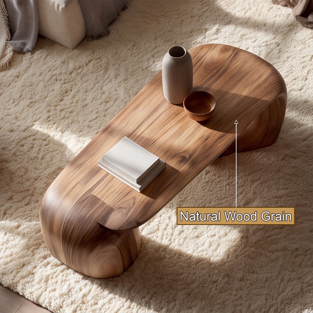Novera Sculpted Solid Wood Coffee Table SPA267980 - TimbeRustic Coffee Table