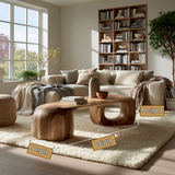 Novera Sculpted Solid Wood Coffee Table SPA267980 - TimbeRustic Coffee Table