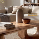 Novera Sculpted Solid Wood Coffee Table SPA267980 - TimbeRustic Coffee Table