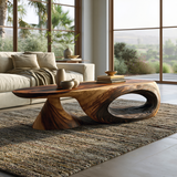 Noverra Sculpted Solid Wood Coffee Table SPA524812 - TimbeRustic Coffee Table