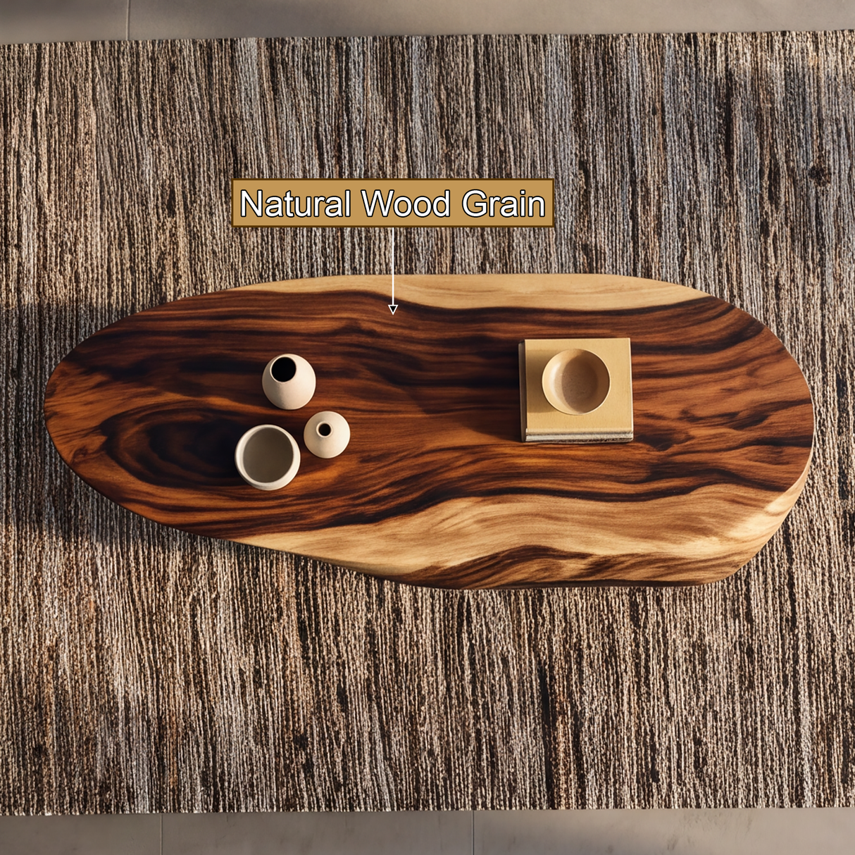 Noverra Sculpted Solid Wood Coffee Table SPA524812 - TimbeRustic Coffee Table