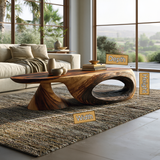 Noverra Sculpted Solid Wood Coffee Table SPA524812 - TimbeRustic Coffee Table