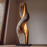 Nythera Sculpted Integrated LED Wood Floor Lamp