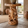 Nythorin Handcrafted Octopus Pedestal Stand Natural Oak - Timberustic Pedestal Stand