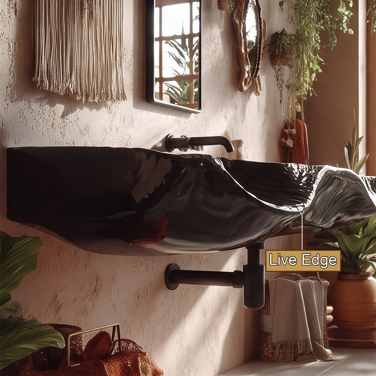 Nyxalith Floating Bathroom Vanity with Integrated Sink