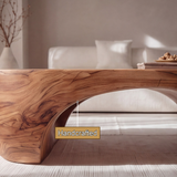 Organic Arch Solid Wood Coffee Table Japandi Contemporary - Timberustic Coffee Table