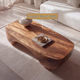 Organic Arch Solid Wood Coffee Table Japandi Contemporary - Timberustic Coffee Table