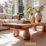 Organic Modern Solid Wood Coffee Table - TimbeRustic Coffee Table