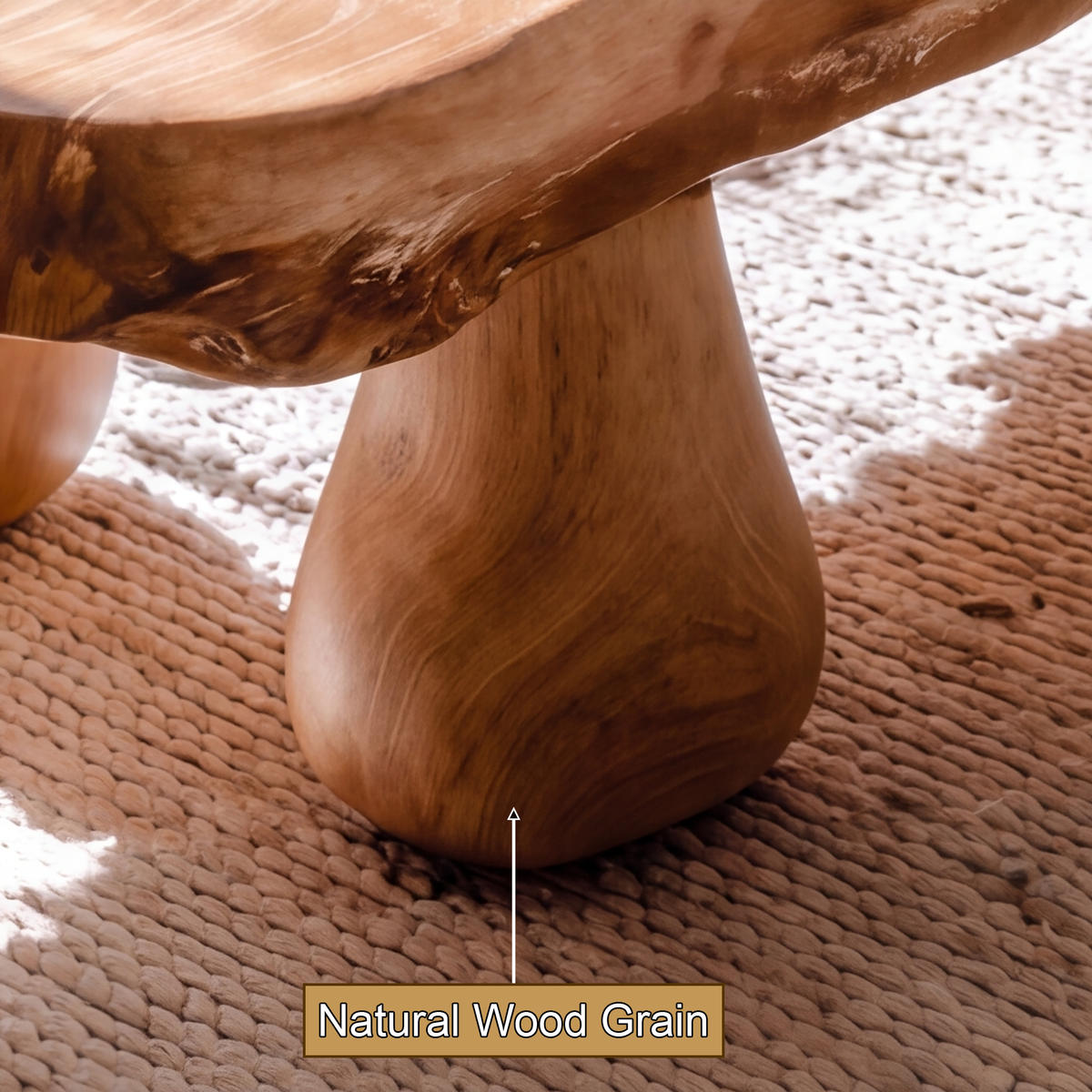 Organic Modern Solid Wood Coffee Table - TimbeRustic Coffee Table