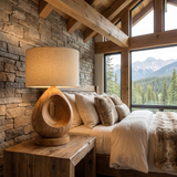 Orivana Handcrafted Solid Wood Table Lamp SPA263432 Natural Oak - Timberustic Table Lamp