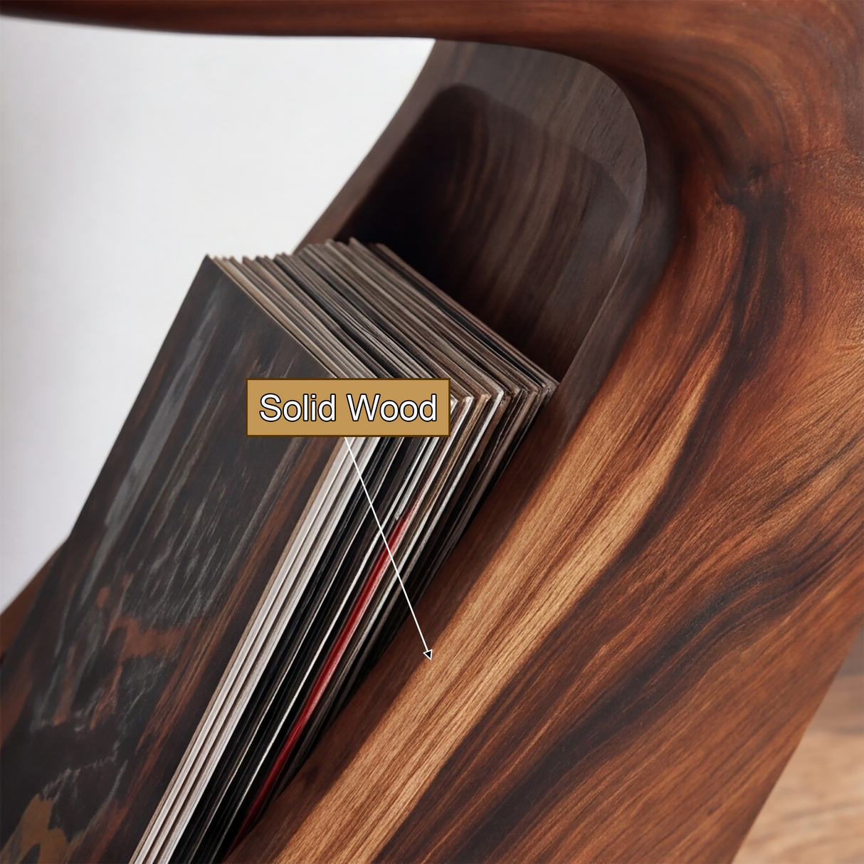 Orivane Handcrafted Solid Wood Record Player Stand - Timberustic Record Player Stand With Storage