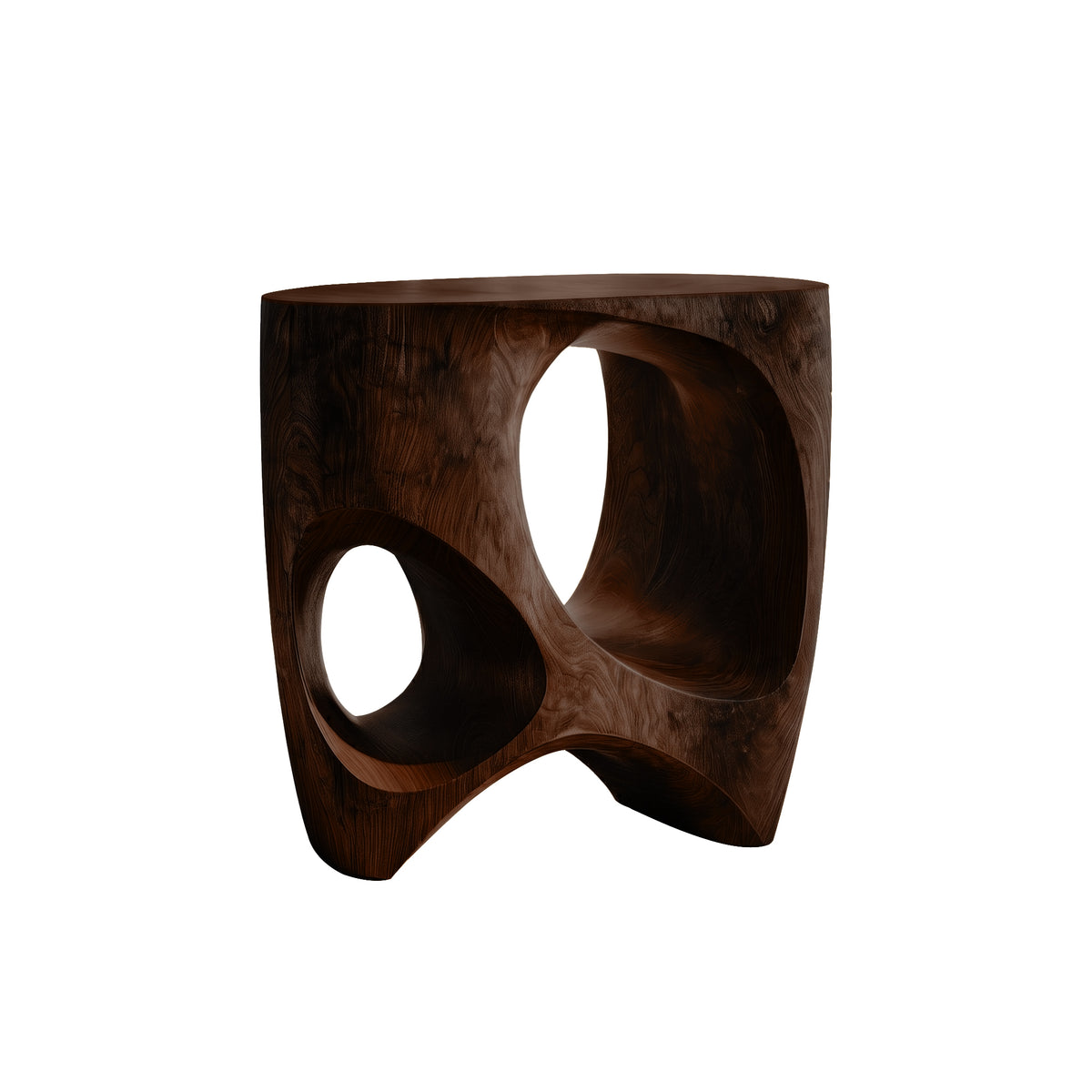 Orivane Sculpted Solid Wood Record Player Stand
