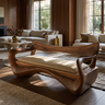 Orivane Sculpted Solid Wood Sofa