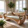 Orivane Sculpted Solid Wood Sofa