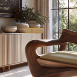 Orivane Sculpted Solid Wood Sofa