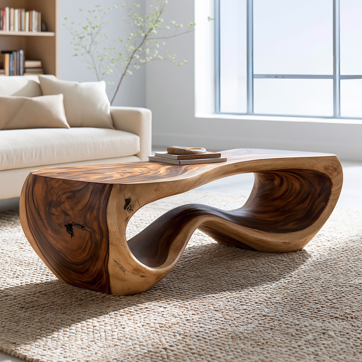 Orivelle Sculpted Solid Wood Coffee Table SPA144058 - Timberustic Coffee Table