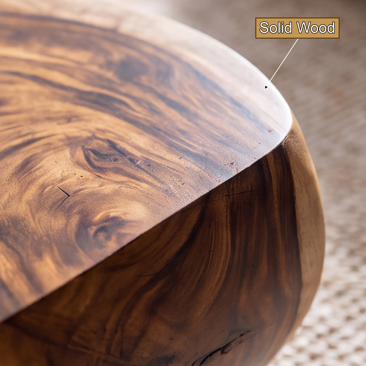 Orivelle Sculpted Solid Wood Coffee Table SPA144058 - Timberustic Coffee Table