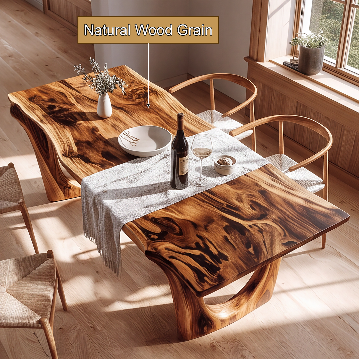 Orlendor Live Edge Solid Wood Dining Table - Timberustic Dining Table