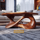Orlessa Sculpted Solid Wood Coffee Table - Timberustic Coffee Table