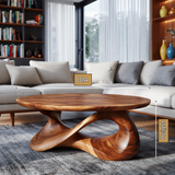 Orlessa Sculpted Solid Wood Coffee Table - Timberustic Coffee Table