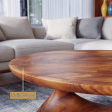 Orlessa Sculpted Solid Wood Coffee Table - Timberustic Coffee Table